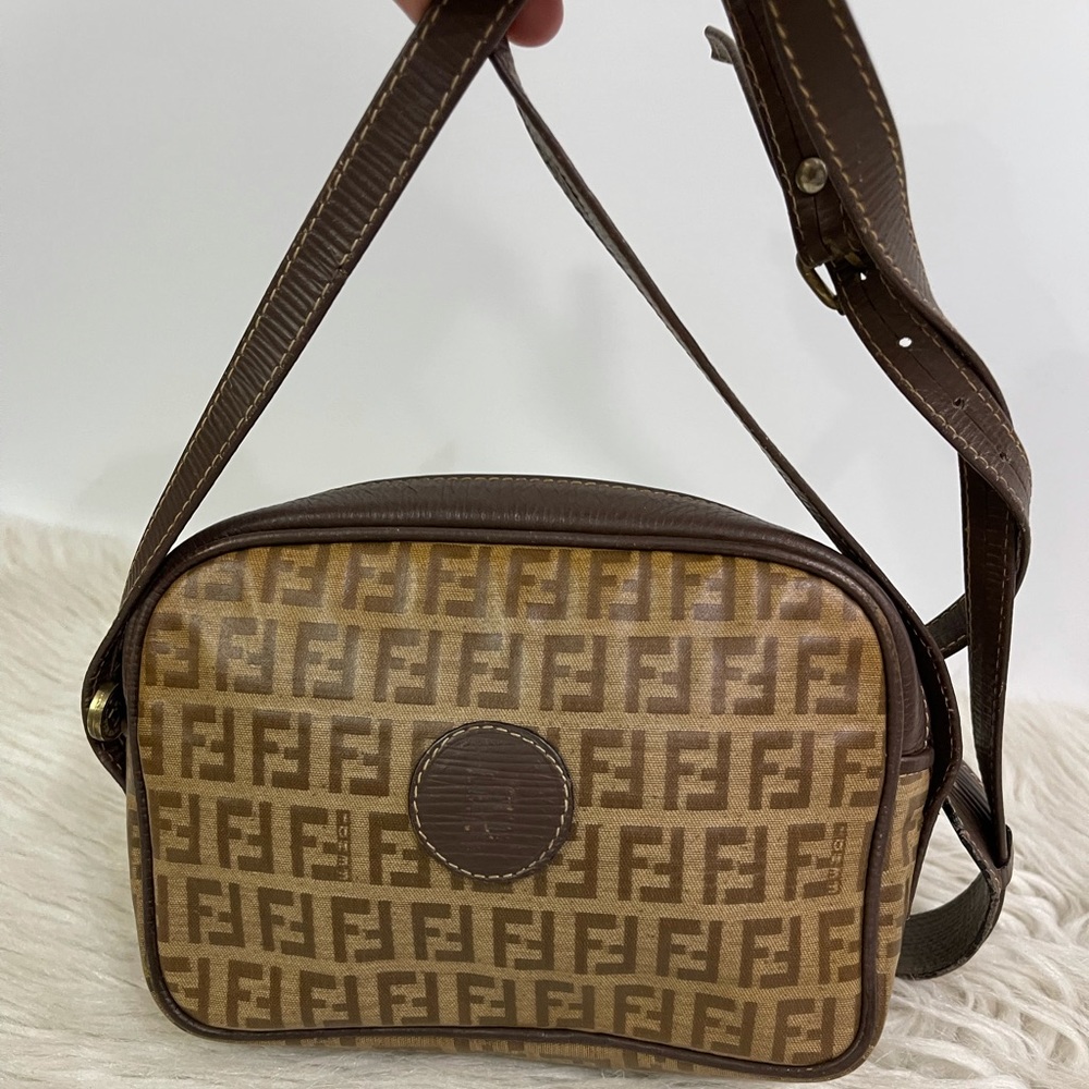Fendi Brown Monogram Shoulder Bag - Picture 9 of 13